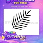 Free Dark Stamp Free Detailed Leaves Silhouette Design Free SVG - Instant Download
