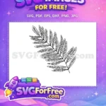 Free Detailed Outline Free Stamp Leaves Design Free SVG - Instant Download