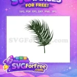 Free Detailed Palm Free Stamp Leaves Design Free SVG - Instant Download