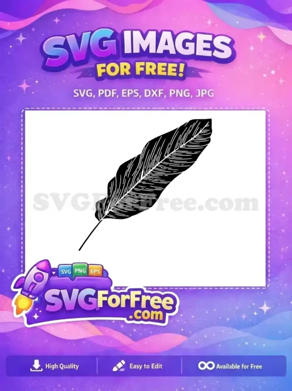 Free Black Stamp Leaf Free Tropical Plant Free SVG