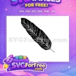 Free Black Leaf Free Stamp Leaves Category 1 Free SVG - Instant Download