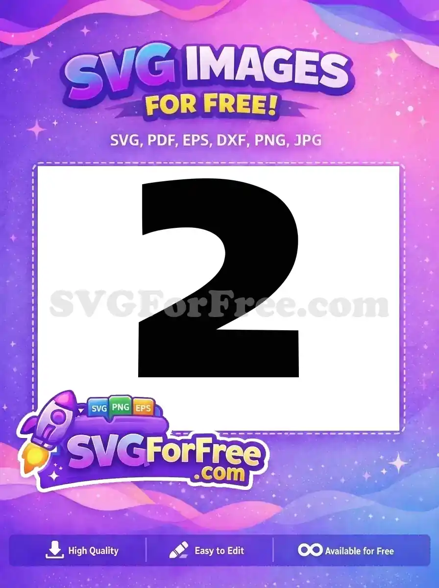 Free Number Two Free Black Star Wars Free SVG