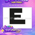 Free Star Wars Font E Free Black White Letter Star Wars Free SVG - Instant Download