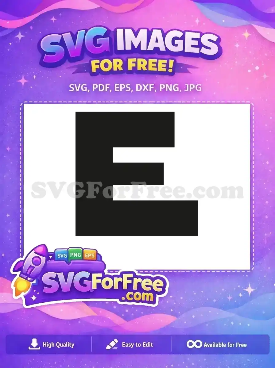 Free Star Wars Font E Free Black White Letter Star Wars Free SVG