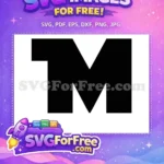 Free Black Bold Free Letter M Star Wars Free SVG - Instant Download