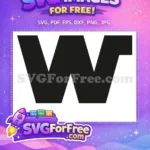 Free Letter W Free Dark Side Star Wars Free SVG - Instant Download