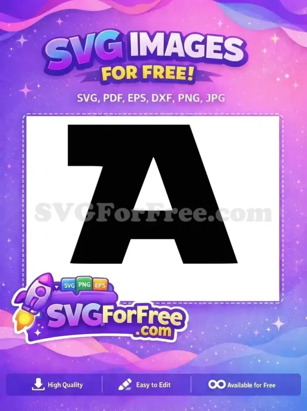 Free Letter A Free Black Font Star Wars Free SVG