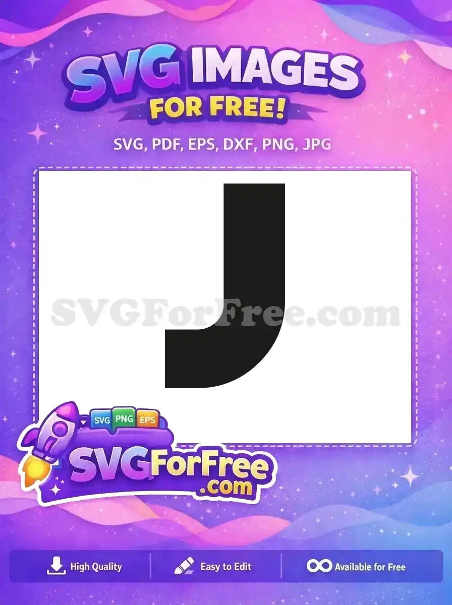 Free Letter J Free Black Star Wars Free SVG