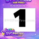 Free Number One Free Simple Star Wars Free SVG - Instant Download