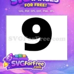 Free Number Nine Free Black Silhouette Star Wars Free SVG 1 - Instant Download