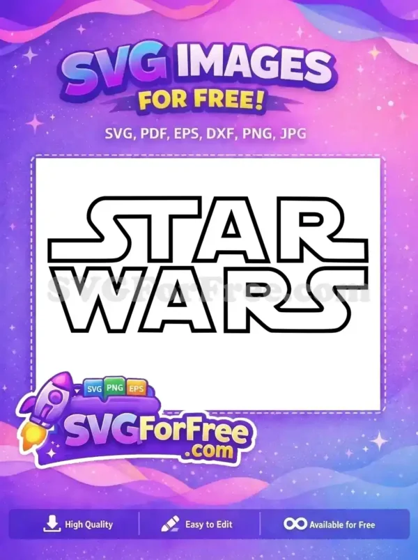 Free Bold Letters Free Black Outline Star Wars Free SVG