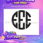 Free Initials Monogram Free Circle Elegant Star Wars Free SVG - Instant Download