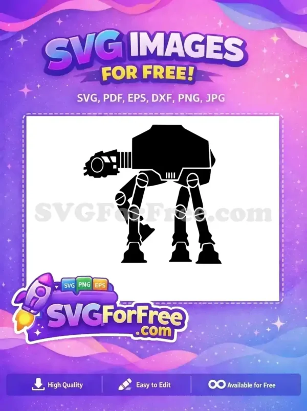 Free Walker Silhouette Free All Terrain Star Wars Free SVG