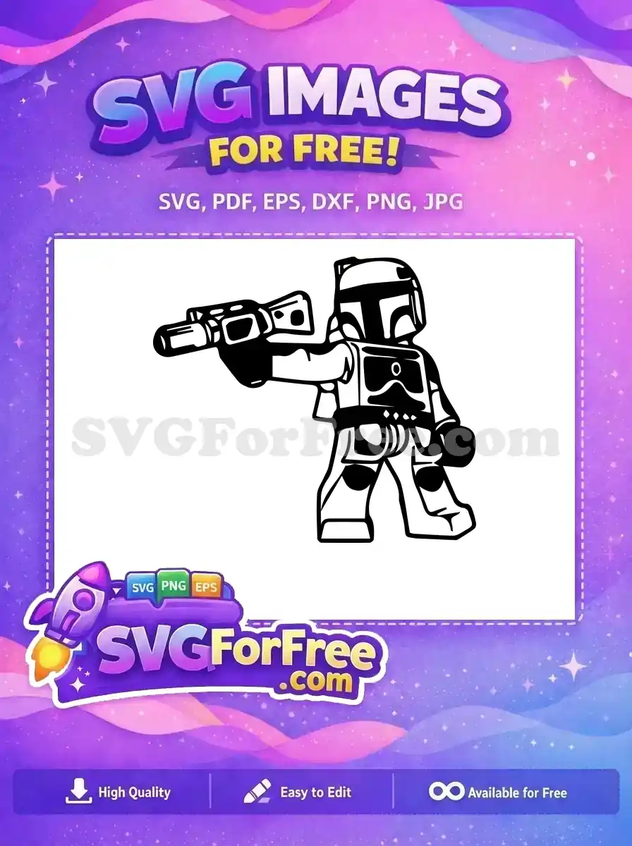 Free Aiming Gun Free Lego Style Star Wars Free SVG