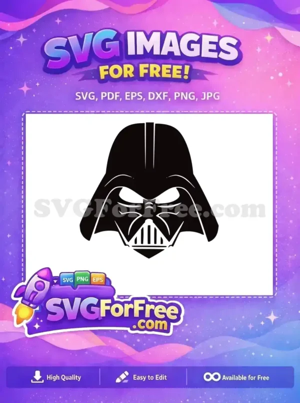 Free Dark Helmet Free Silhouette Star Wars Free SVG 1