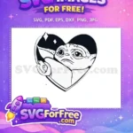 Free Heart Baby Yoda Free Force Star Wars Free SVG - Instant Download