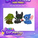 Free Green Yoda Free Black Toothless Stitch Star Wars Free SVG - Instant Download