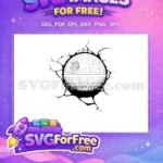 Free Cracked Wall Free Death Star Star Wars Free SVG - Instant Download