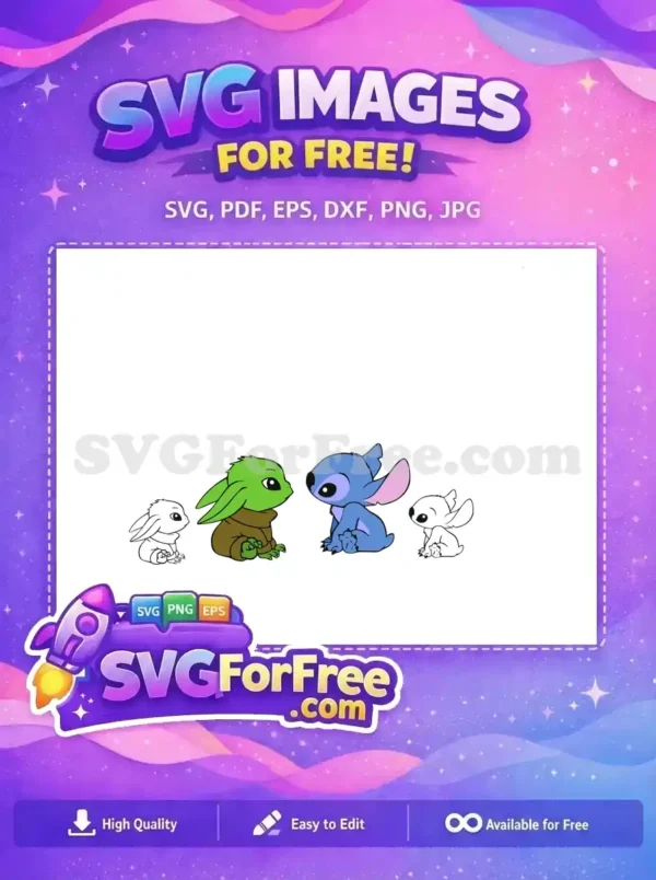Free Grogu Yoda Free Blue Stitch Lilo Free SVG