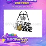 Free Darth Vader Beer Free Drunk Side Star Wars Free SVG - Instant Download