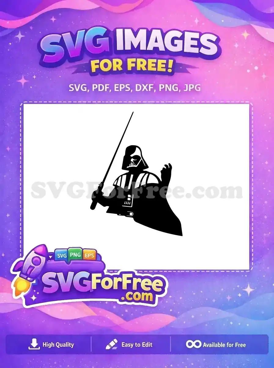 Free Black Silhouette Free Lightsaber Holding Star Wars Free SVG