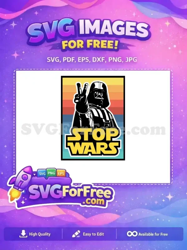 Free Peace Sign Free Darth Vader Stop Wars Free SVG