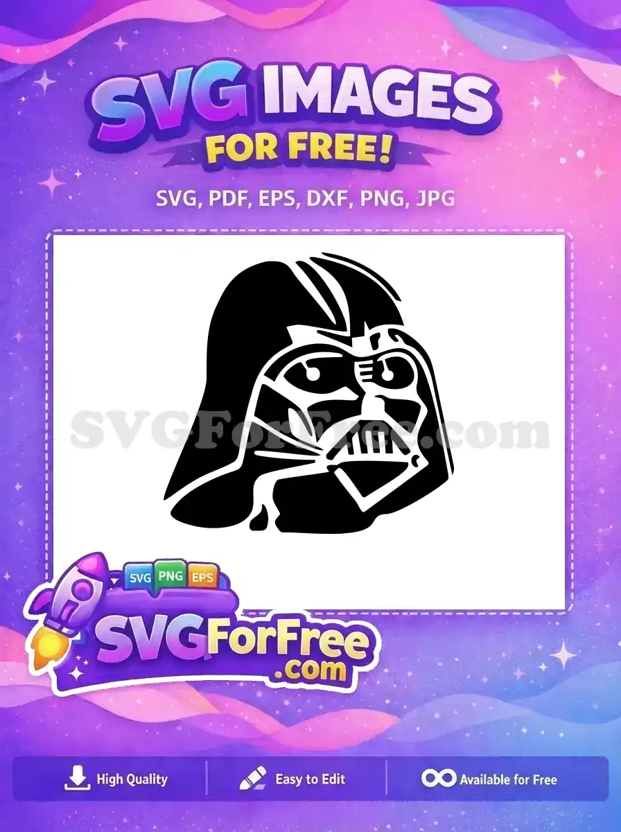 Free Black Helmet Free Mask Darth Vader Free SVG 1