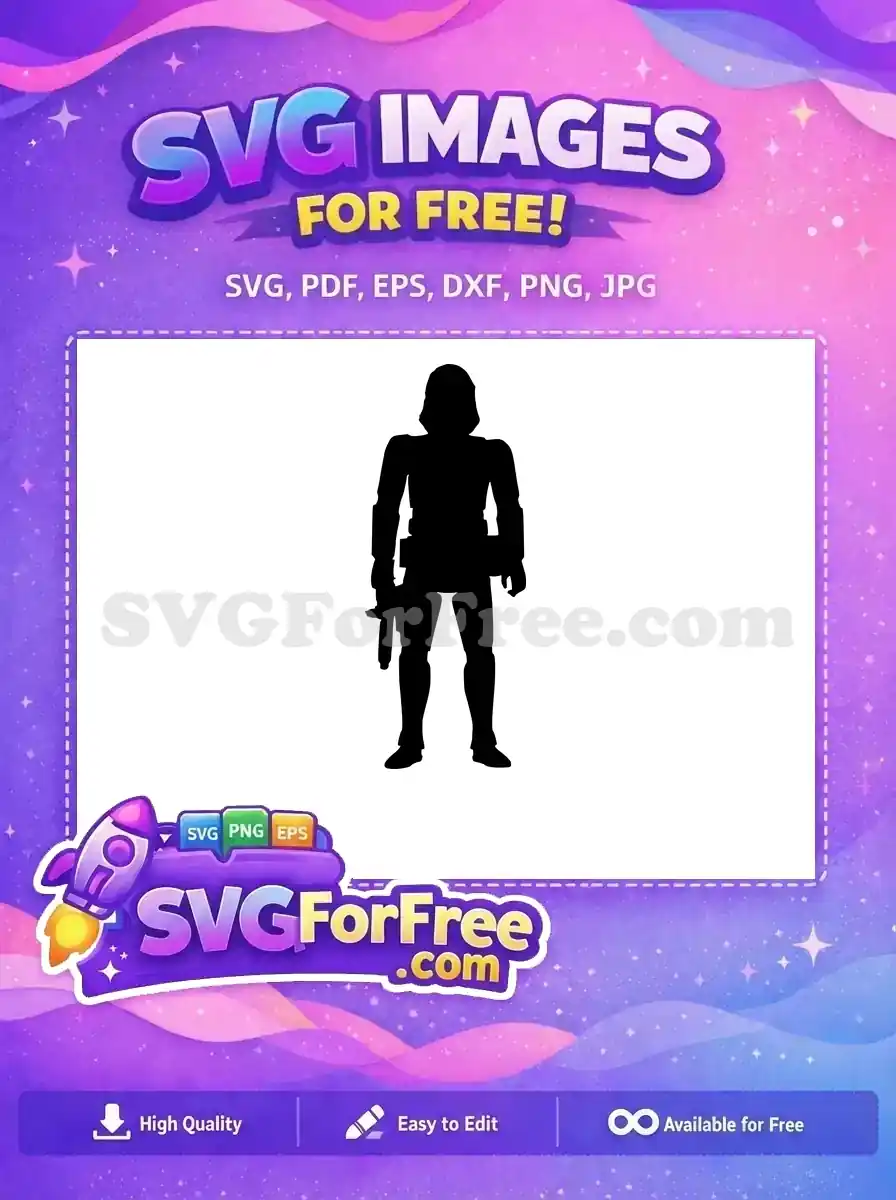 Free Trooper Silhouette Free Blaster Detail Star Wars Free SVG 1