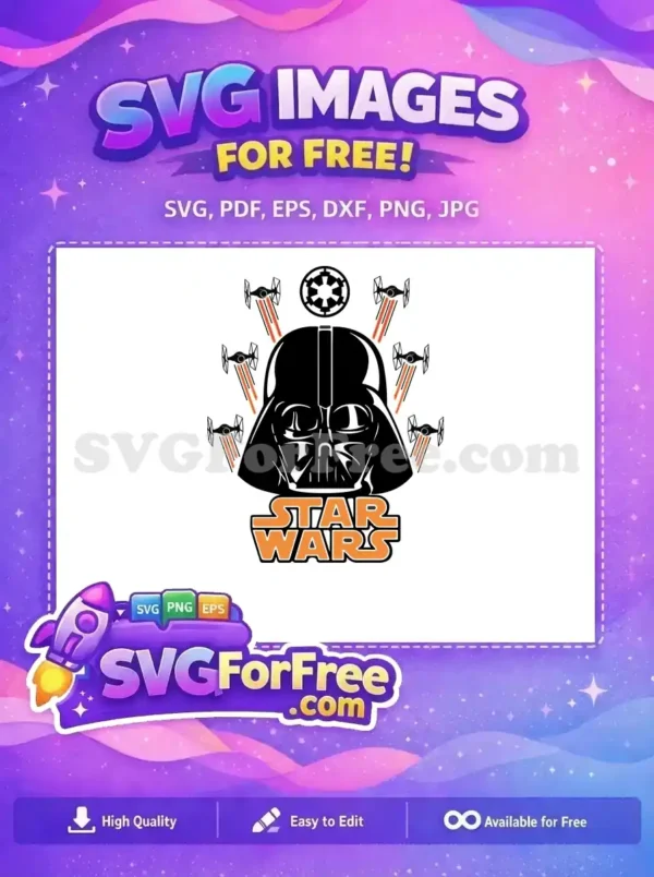 Free Darth Vader Helmet Free Tie Fighters Star Wars Free SVG