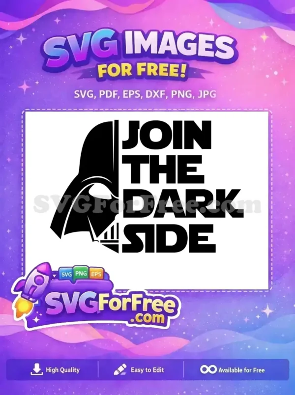 Free Darth Vader Helmet Free Join Dark Side Star Wars Free SVG 3