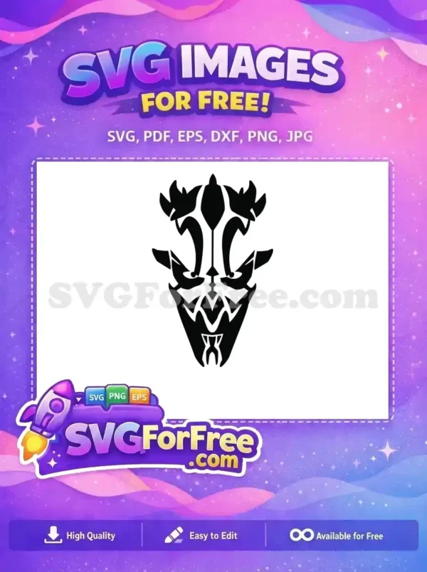 Free Darth Maul Horned Free Silhouette Star Wars Free SVG