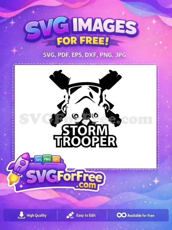 Free Black Helmet Free Crossed Blasters Stormtrooper Free SVG