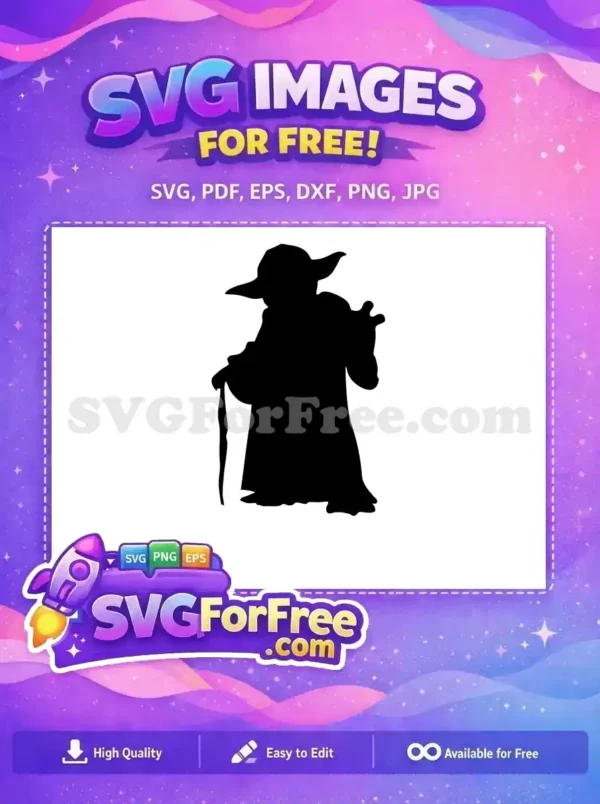 Free Yoda Silhouette Free Cane Pose Star Wars Free SVG Free Yoda Silhouette Free Cane Pose Star Wars Free SVG