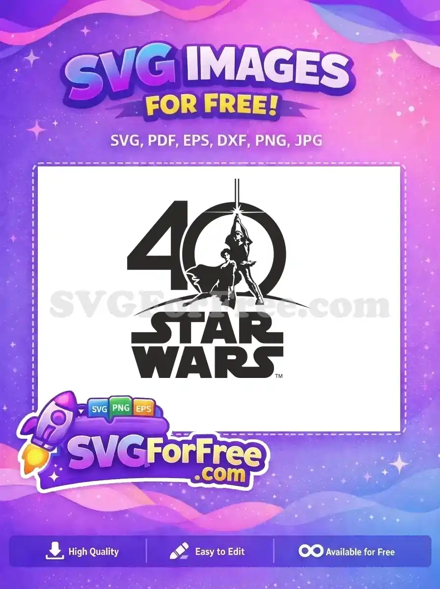 Free Luke Lightsaber Free Leia Organa 40th Free SVG