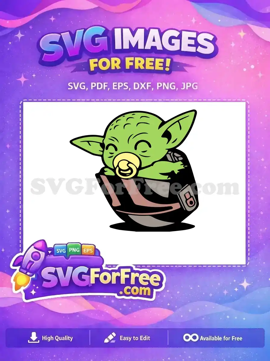 Free Pacifier Yoda Free Sleeping Pod Star Wars Free SVG