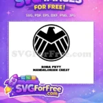 Free Boba Fett Crest Free Mandalorian Symbol Star Wars Free SVG - Instant Download