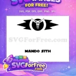 Free Black Mandalorian Skull Free Mando Sith Movie Free SVG - Instant Download