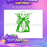 Free Green Yoda Sipping Soup Free Star Wars Free SVG - Instant Download