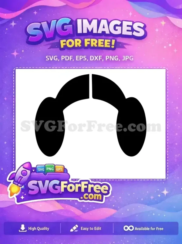 Free Princess Leia Buns Free Silhouette Star Wars Free SVG