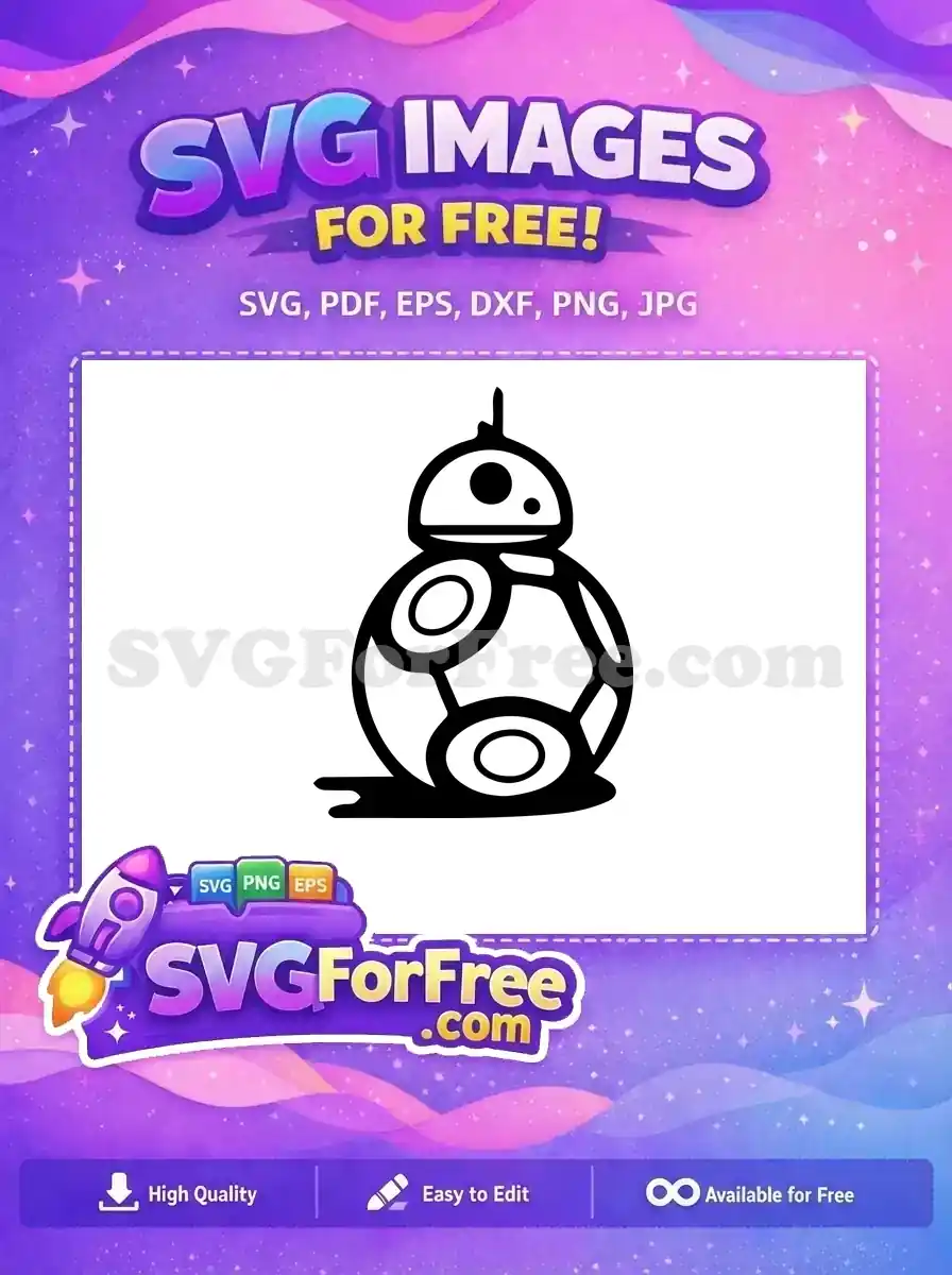 Free BB-8 Droid Free Silhouette Star Wars Free SVG 1