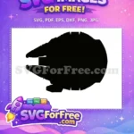 Free Detailed Spaceship Free Millennium Falcon Star Wars Free SVG - Instant Download