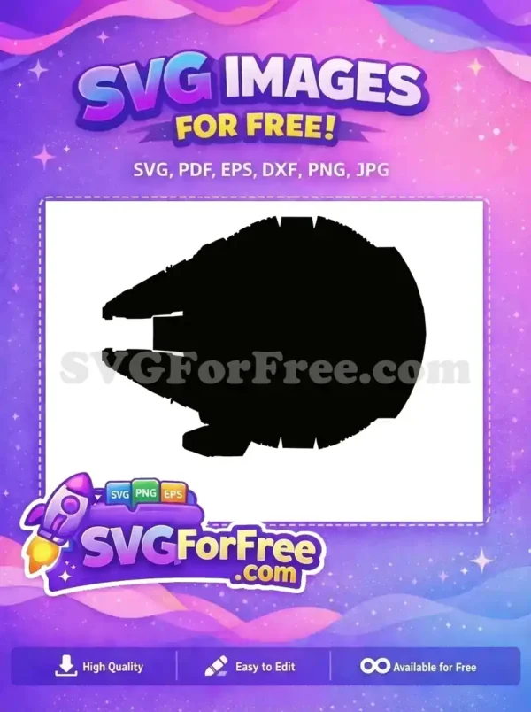 Free Detailed Spaceship Free Millennium Falcon Star Wars Free SVG