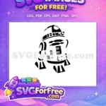 Free R2-D2 Droid Free Detailed Silhouette Star Wars Free SVG - Instant Download
