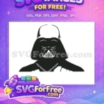 Free Darth Vader Closed Eyes Free Gold Chain Star Wars Free SVG - Instant Download