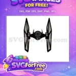 Free Black Gray Panels Free TIE Fighter Star Wars Free SVG - Instant Download