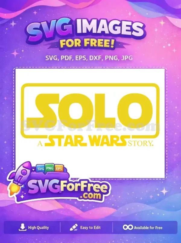 Free Yellow Movie Logo Free Star Wars Solo Free SVG