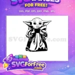 Free Baby Yoda Sipping Free Soup Star Wars Free SVG - Instant Download