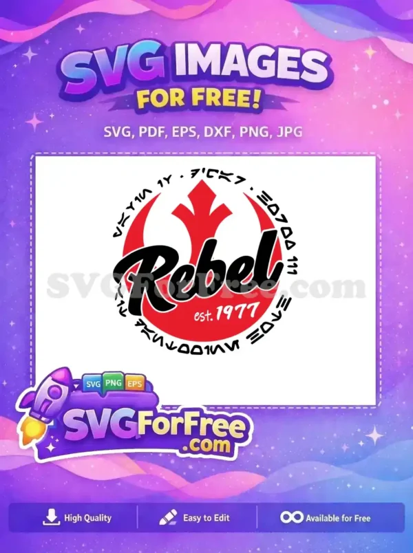 Free Red Rebel Free Alliance Logo Star Wars Free SVG