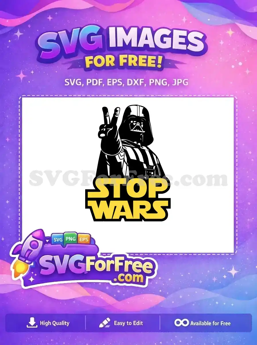Free Darth Vader Peace Free Symbol Stop Wars Free SVG