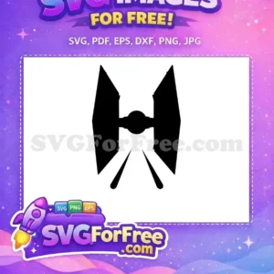 Free Black TIE Free Fighter Iconic Star Wars Free SVG